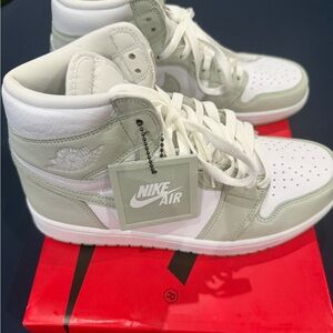 Nike Women’s High-Top Sneakers in White and Light Gray